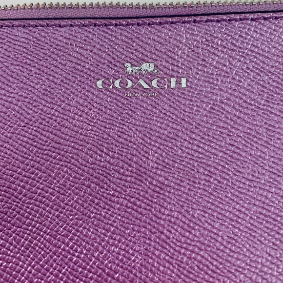 Purple Sparkly Coach Wristlet - Picture 1 of 3